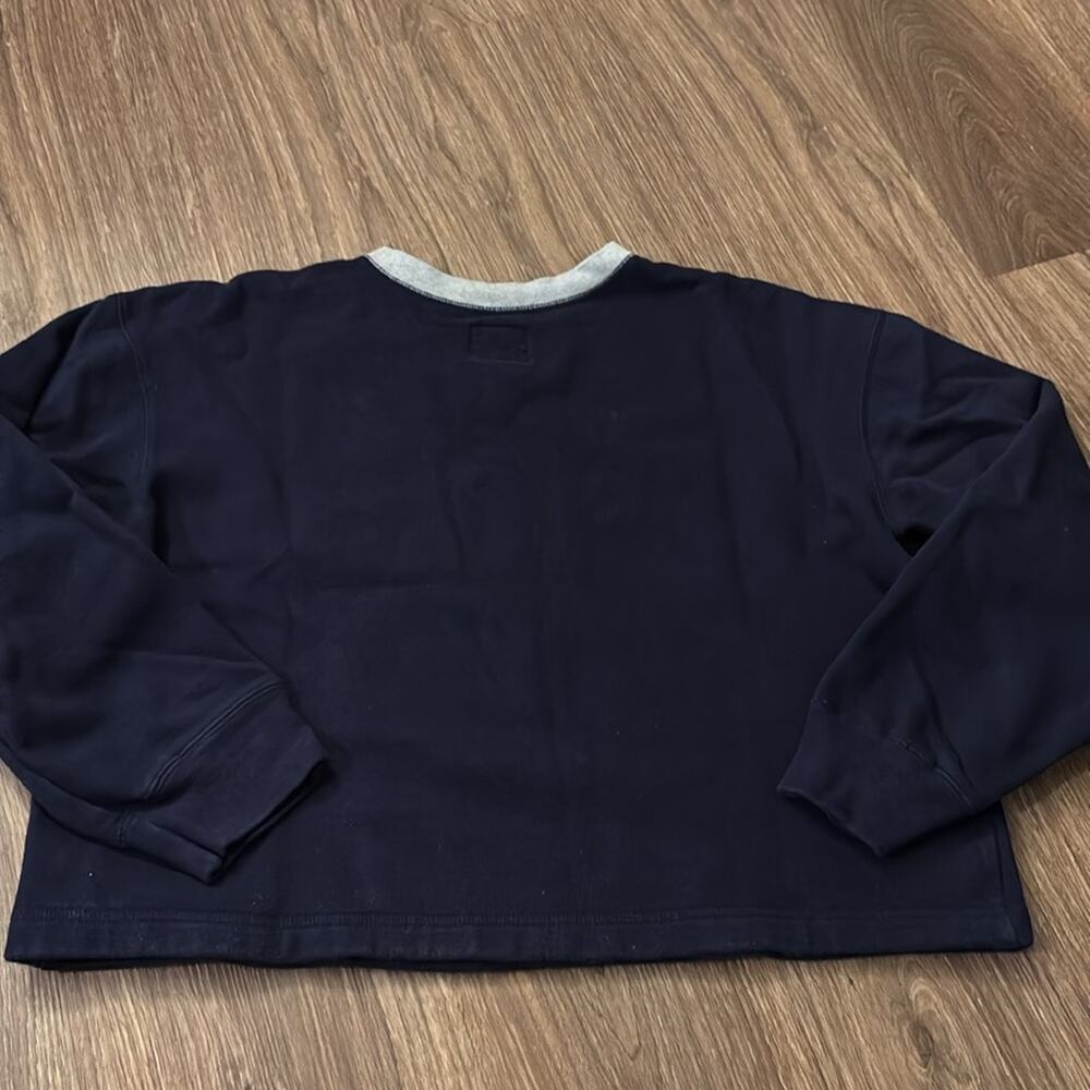 VTG 90s The Limited USA Flag Cropped Sweatshirt Americana Y2K Large LTD - Picture 7 of 7